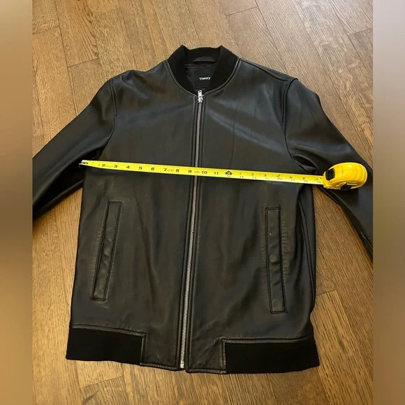 Theory Leather BomberJacket, Men’s Small - Picture 4 of 7